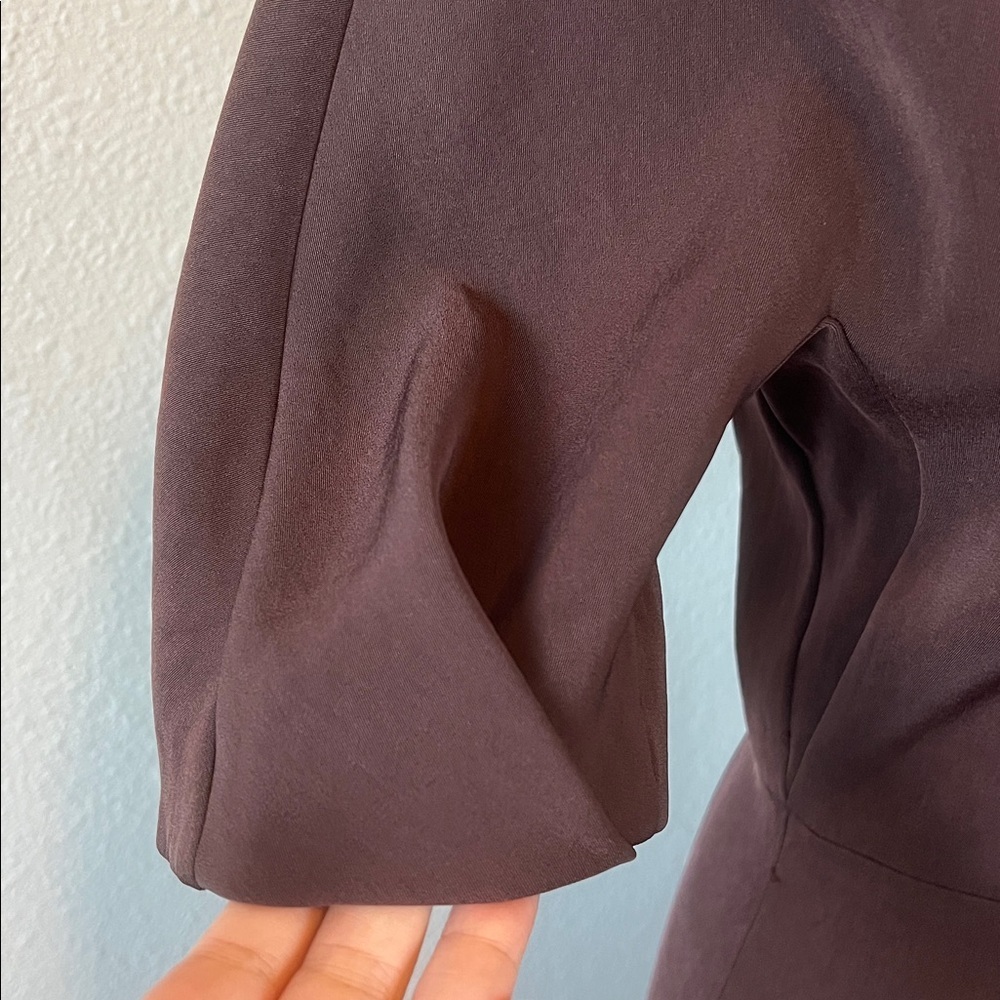 MM Lafleur Ingrid Knee Length Dress Brown/Burgundy Size 0 - Picture 6 of 8